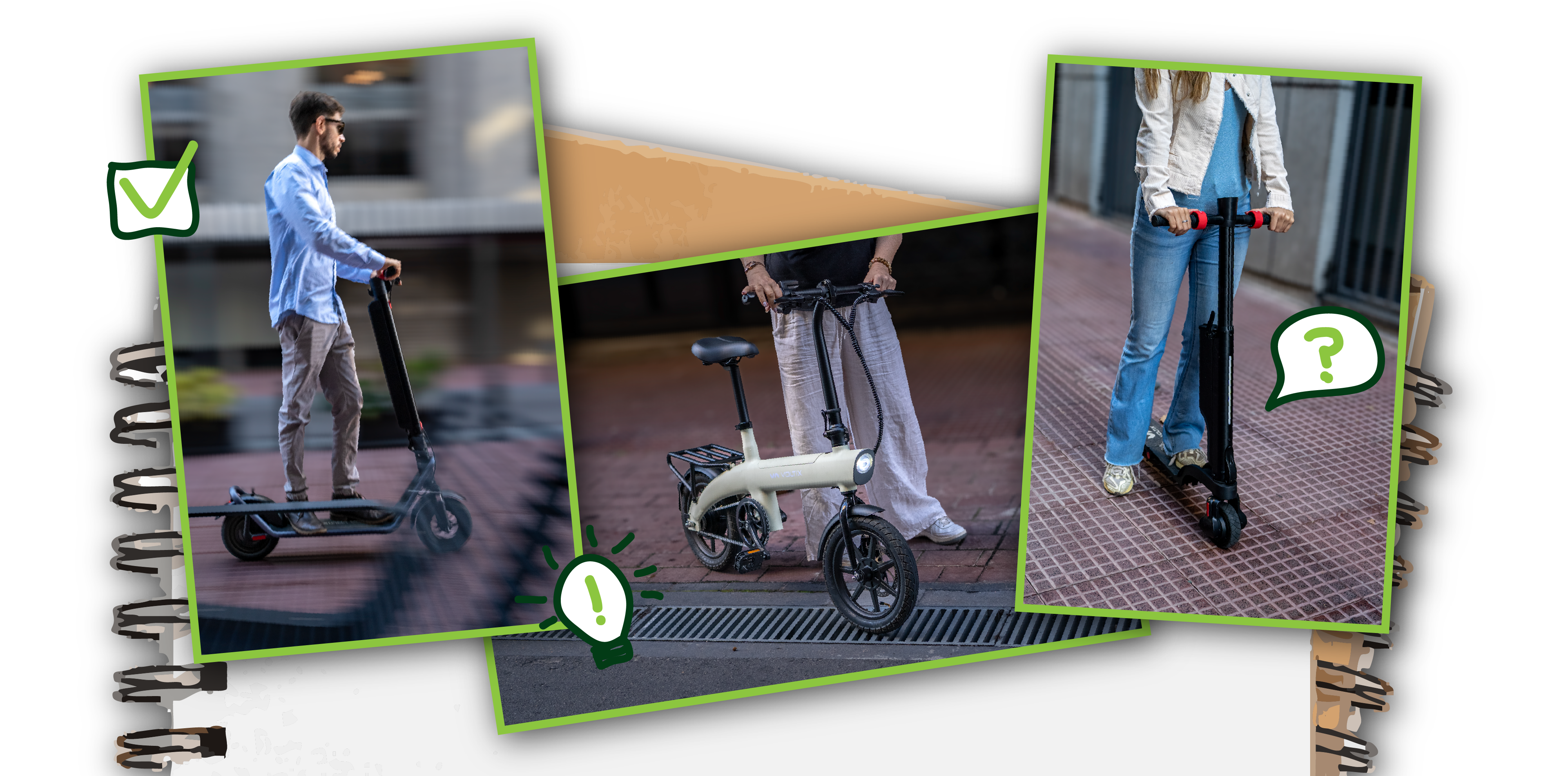 Monopatín eléctrico Voltix en entorno urbano